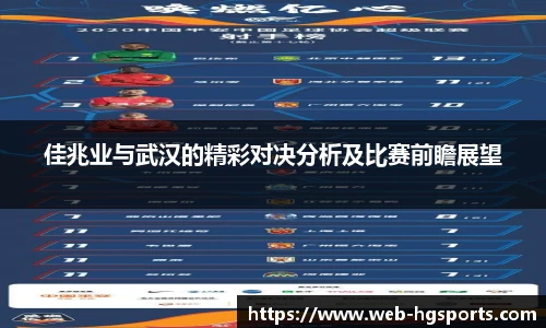 佳兆业与武汉的精彩对决分析及比赛前瞻展望